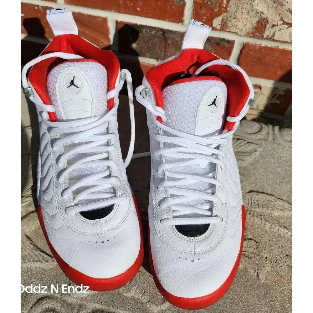 Air Jordan Jumpman Pro White & Red Basketball Shoes Size US 8.5 Athletic Sneaker - Picture 13 of 14